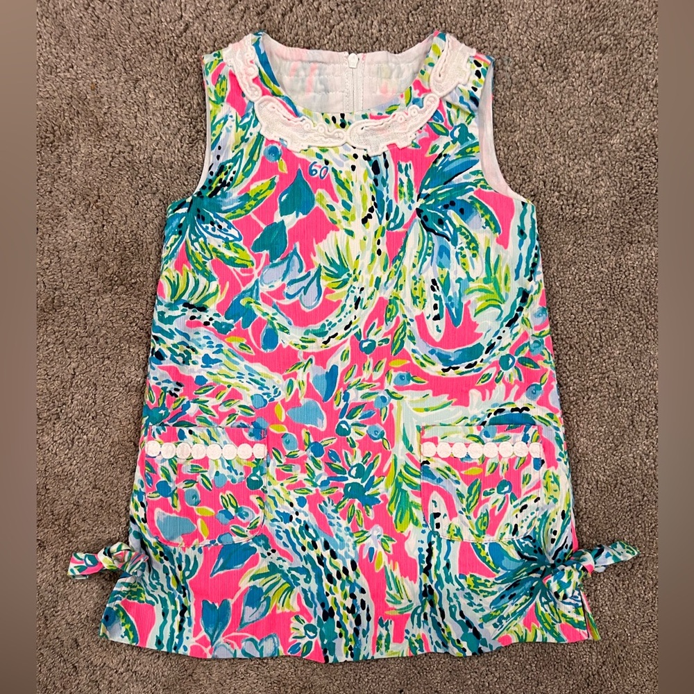 NWOT Lilly Pulitzer Little Lilly Shift in Snap Back Print